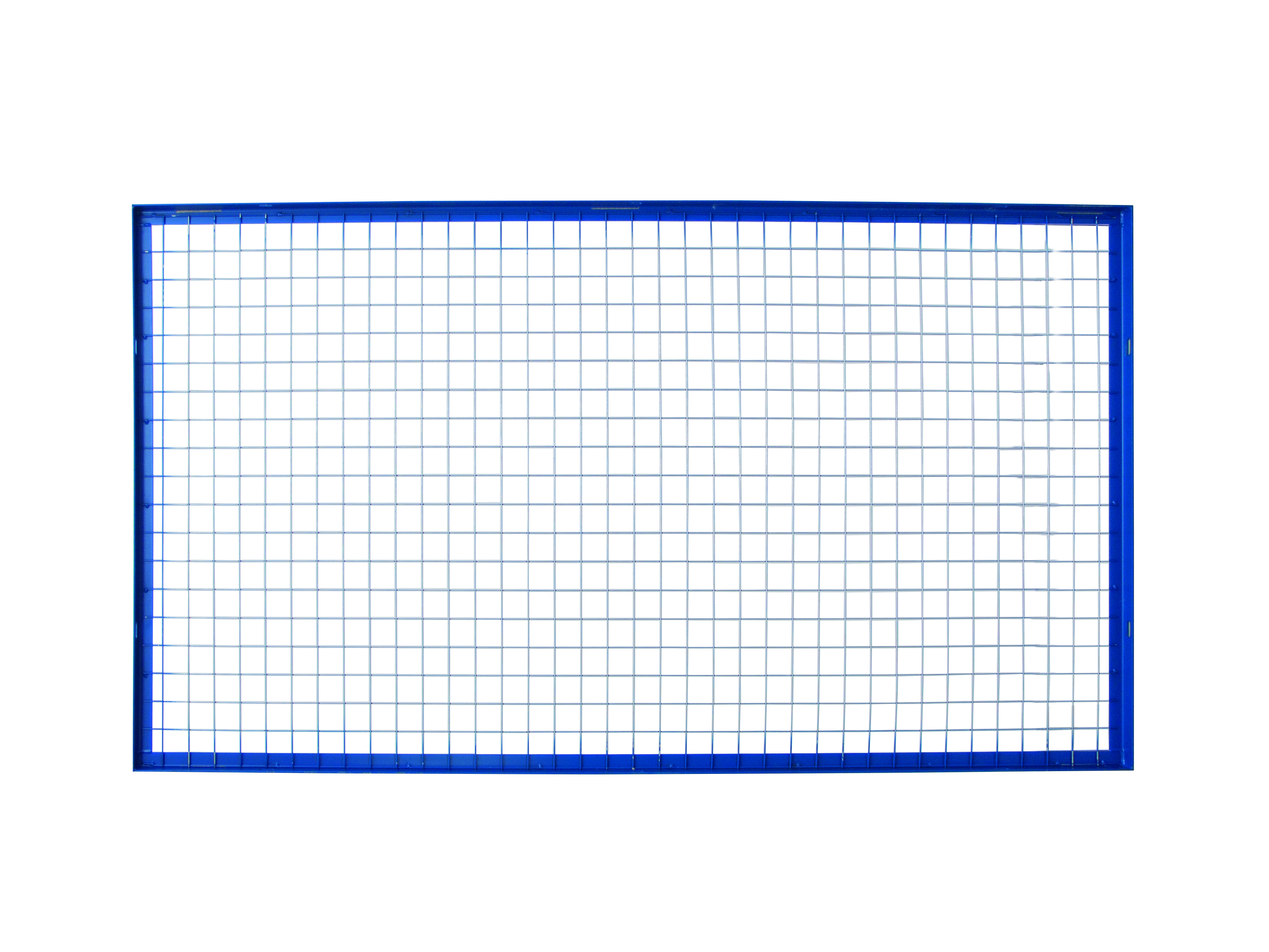 Palettenregal-Drahtgitter-Rückwand für S625-A18, S635-B20 und S645-B25, 1000 x 2700 mm (H x B), blau/verzinkt, 50 x 50 mm Maschenweite