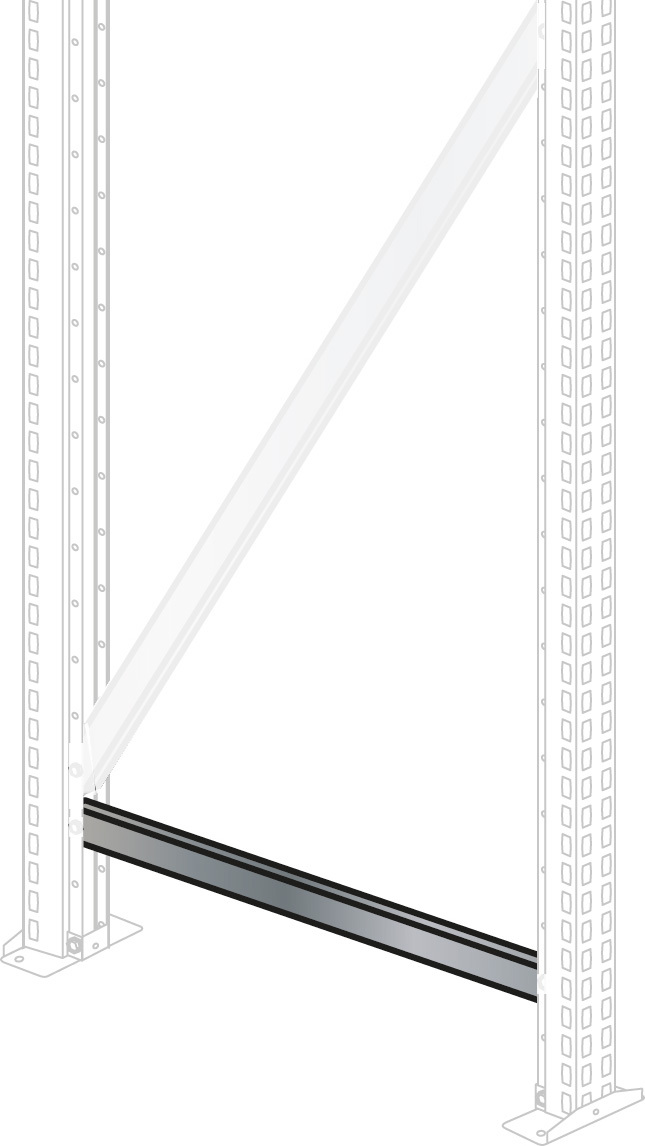 Horizontale 753 mm, verzinkt, für Rahmentiefe 800 mm, für Rahmenfachwerk W100 + MULTILOAD