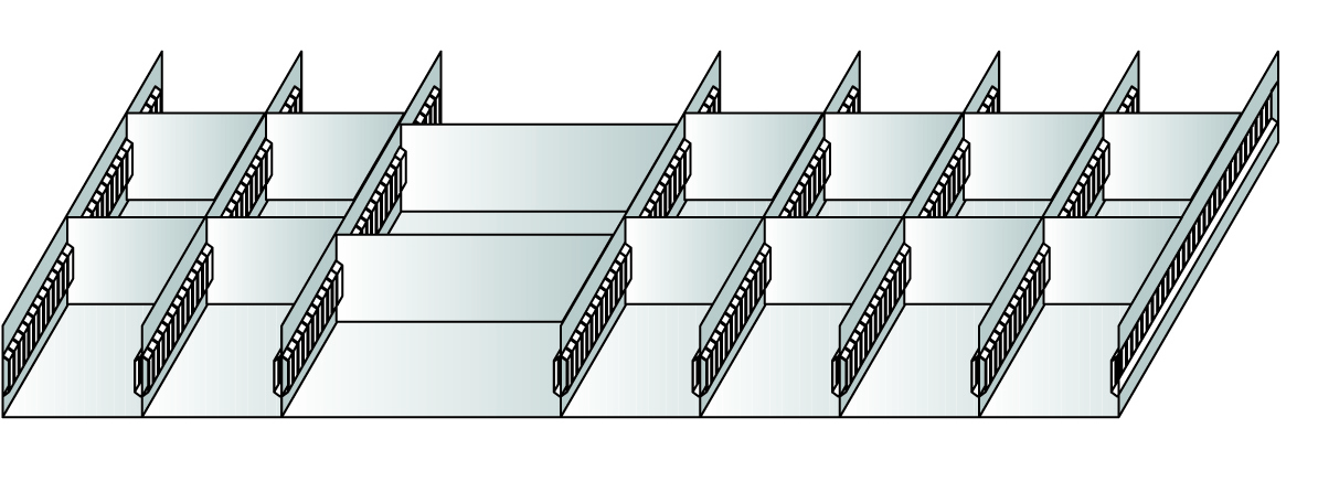 Schlitzwannen-Set 1 für Schubladenhöhe 100 mm