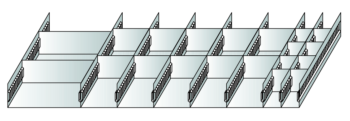 Schlitzwannen-Set 2 für Schubladenhöhe 100 mm