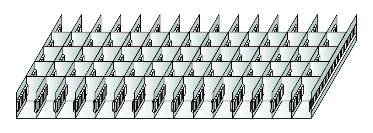 Schlitzwannen-Set 3 für Schubladenhöhe 100 mm