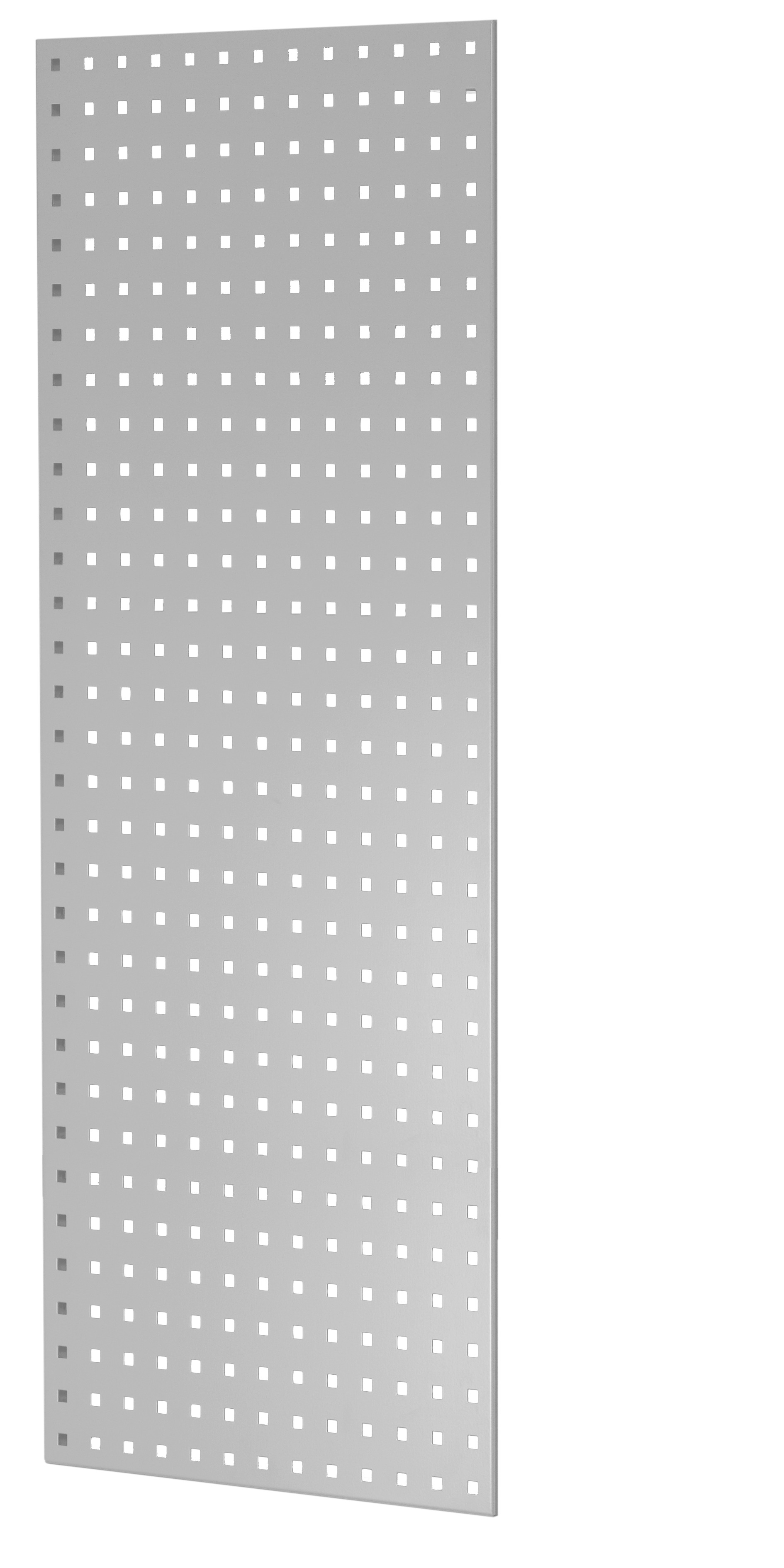 Lochplatten-Seitenblende, 90 x 1250 x 500 mm (H x T), RAL 7035 lichtgrau